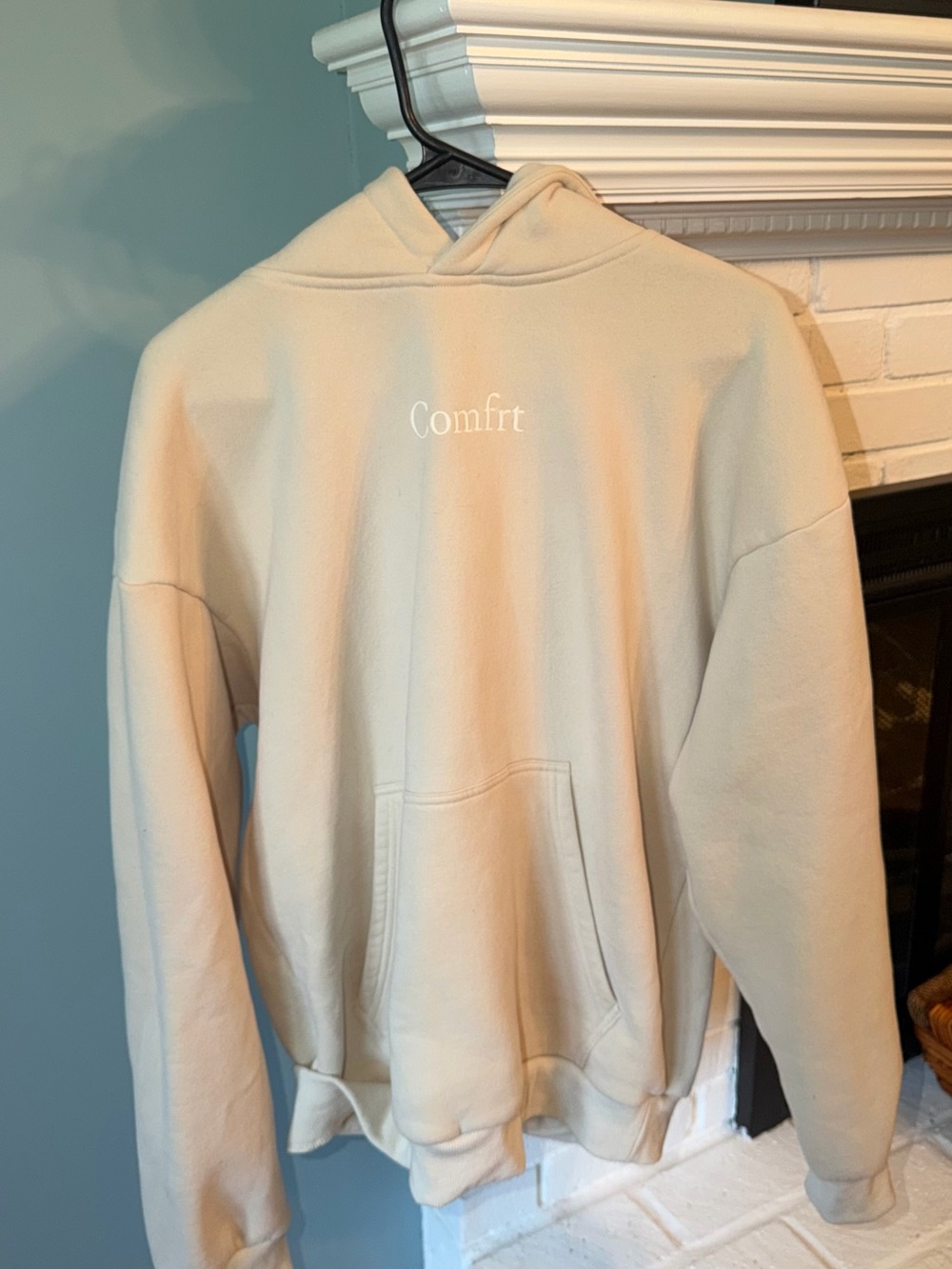 Comfrt Cream Crewneck Hoodie for Men